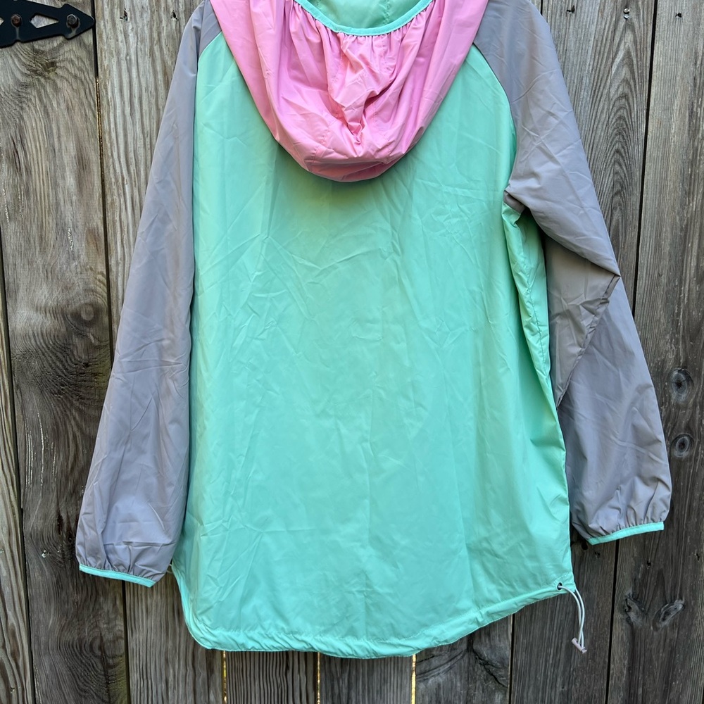 PUPPIE LOVE Windbreaker Mint, Pink & Gray Jacket Women’s XL NWT NEW - Picture 11 of 12